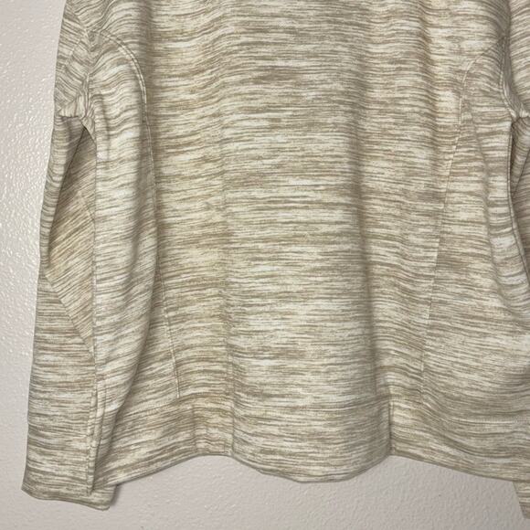 Lularoe Rise Sweatshirt Size Large Tan Persistent Half Zip Pull Over Fleece - Picture 14 of 16